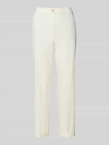 Chinos o kroju regular fit z mieszanki bawełny S.oliver Black Label białe