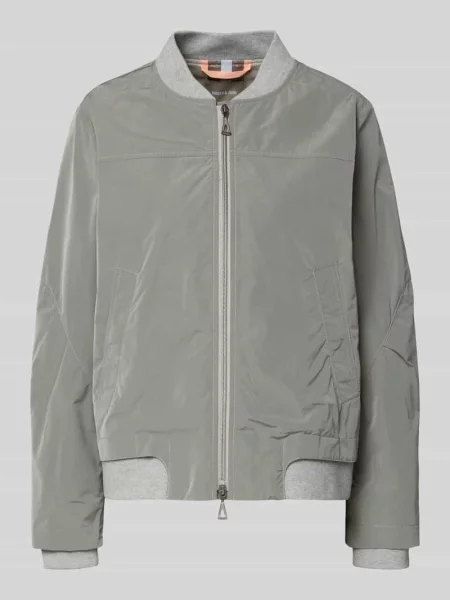 Kurtka bomber z dwukierunkowym zamkiem błyskawicznym Amber & June khaki