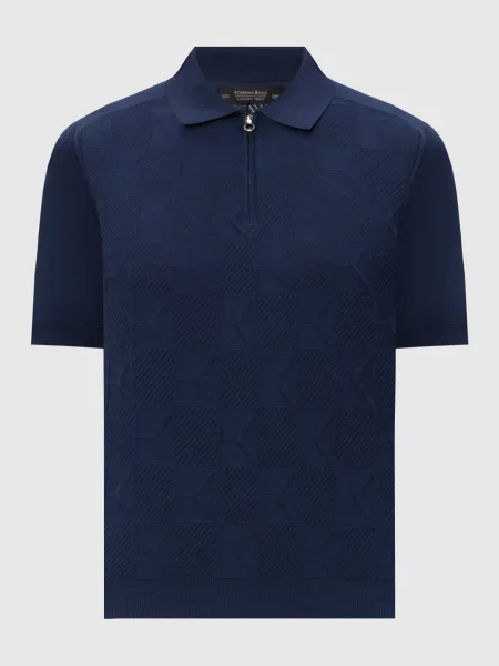 Поло Stefano Ricci с принтом синее