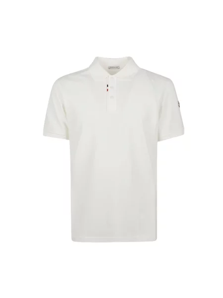 Koszulka polo Moncler z logo biała