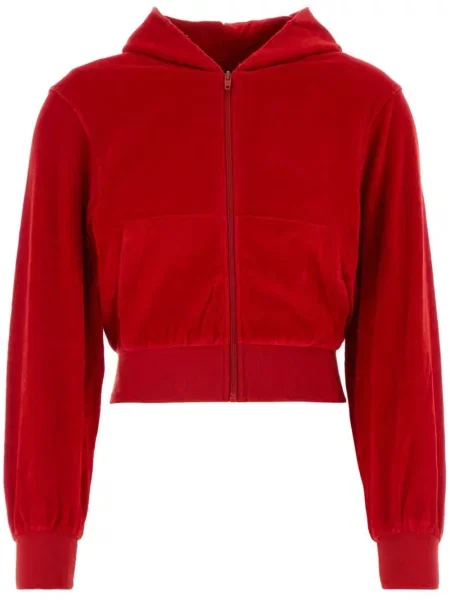 Kryształ górski bluza z kapturem Balenciaga czerwona