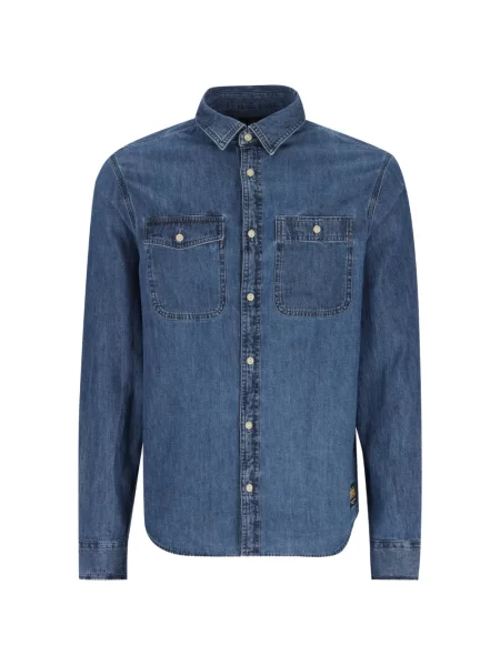 Cămașă de blugi Barbour albastru