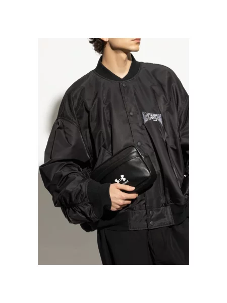 Torba Balenciaga skórzana z logo czarna