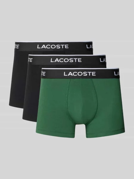 Bokserki Lacoste 3 pack black/green zielone