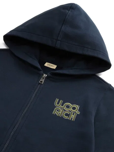 Bluza z kapturem dziecięca Woolrich niebieska