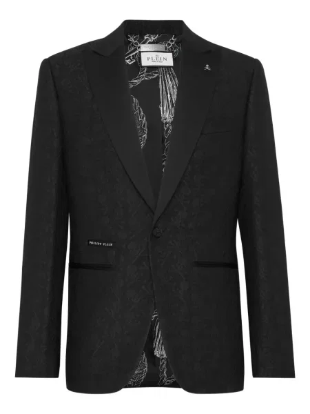 Sacou Philipp Plein din jacard negru