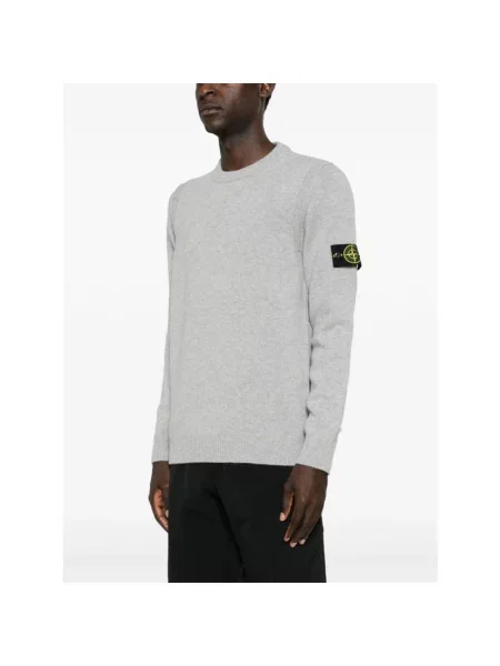 Sweter Stone Island z kamieniami szary