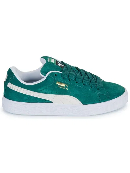Pantofi Puma din piele de căprioară verde