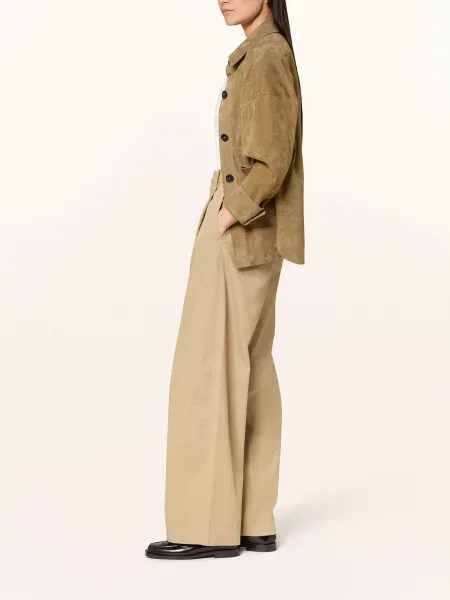 Vince Spodnie beige beżowe