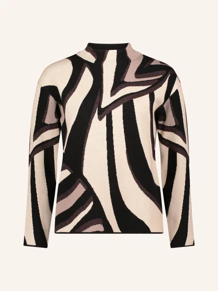 Betty Barclay Sweter Z Błyszczącą Przędzą beige czarny