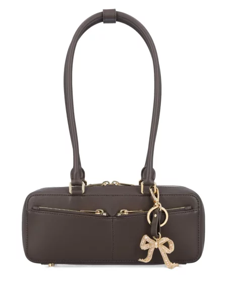 Geanta de piele Self-portrait din piele maro