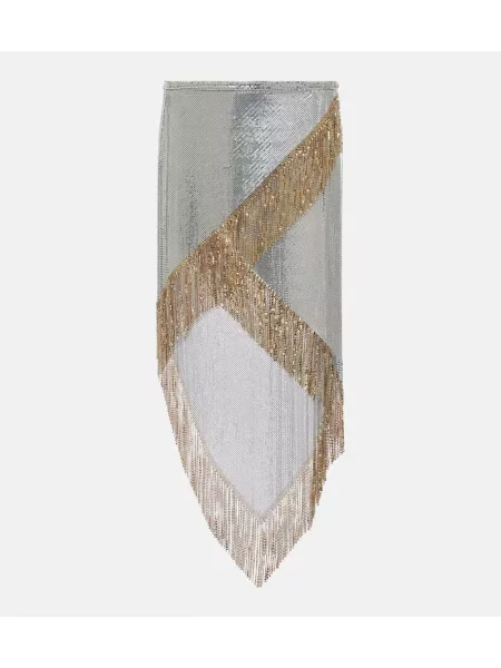 Asimetrično midi krilo Rabanne