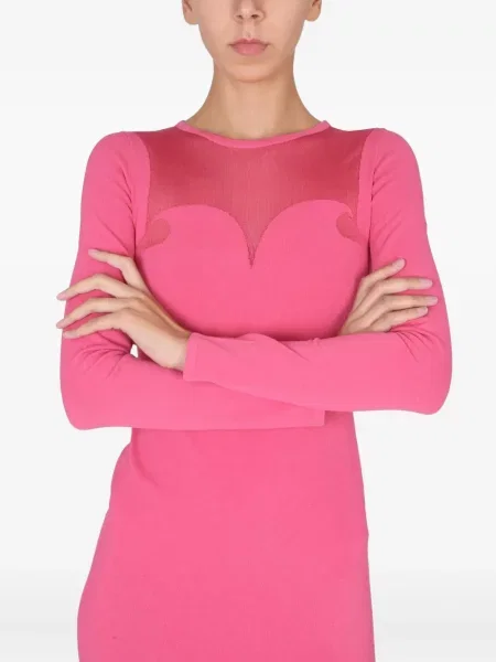Rochie mini Moschino plasă de costum roz