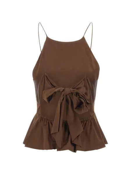 Cu peplum top The Garment cu gât halter maro