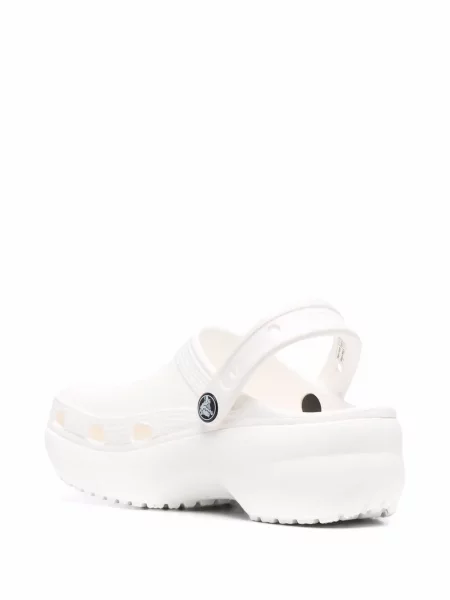 Sandale Crocs cu platformă alb
