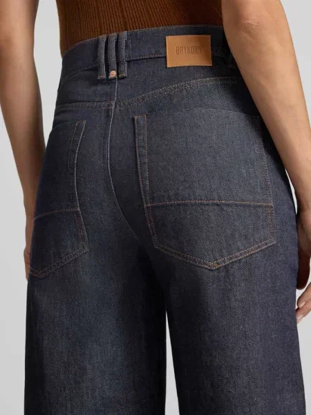 Jeansy o kroju wide fit z domieszką bawełny model Derive' Drykorn niebieskie