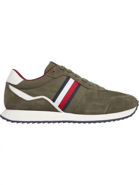 Sneakersy Tommy Jeans wiązane zielone