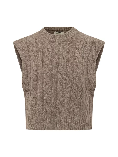 Sweter Weekend Max Mara wełniany brązowy