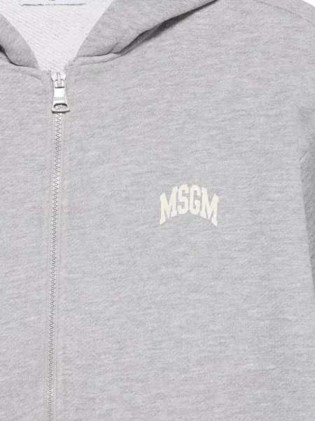 Dětska mikina s kapucí Msgm šedá