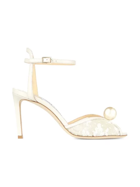 Sandały Jimmy Choo skórzane biznesowe beżowe