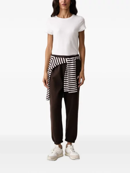 Pantaloni Dkny cu imagine alergare maro