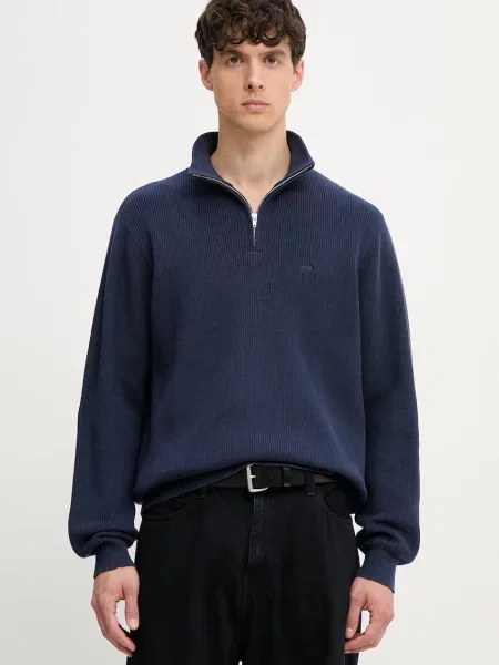 Levi's pulover pentru bărbați cu amestec de lână LIGHTWEIGHT HM QUARTER ZIP albastru