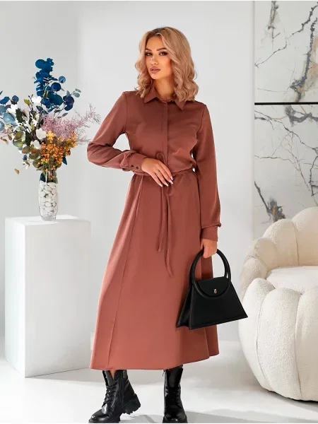 Сукня максі LadyLike текстиль помаранчевий