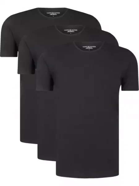 Tricou Tommy Hilfiger stretch negru