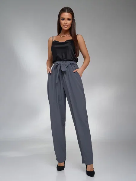 Штани класичні ISSA Plus комбінований верх сірий