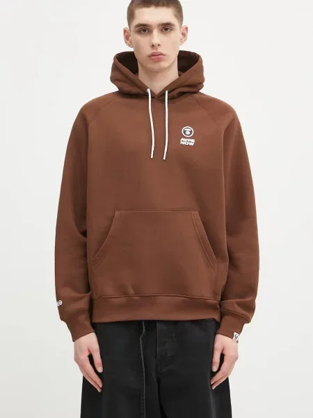 AAPE Μπλούζα Now καφέ