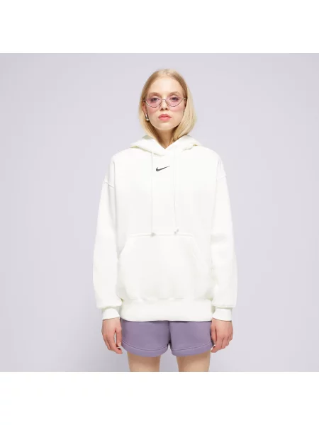 Nike Bluza Z Kapturem W Nsw Phnx Flc Os Crew biała