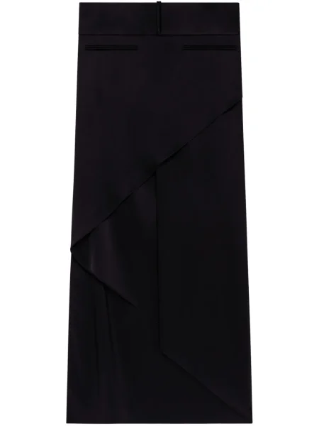 Fustă midi Courreges până la genunchi negru