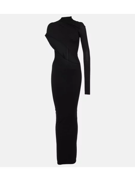 Sukienka Laquan Smith z dżerseju asymetryczna czarna