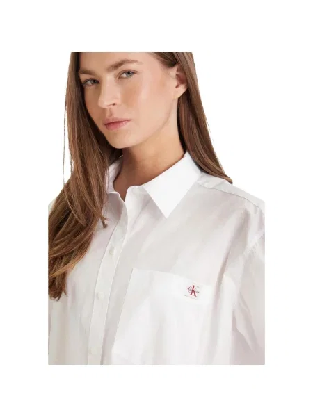 Bluză Calvin Klein Jeans alb