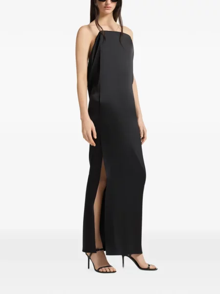 Rochie maxi Courreges din satin negru