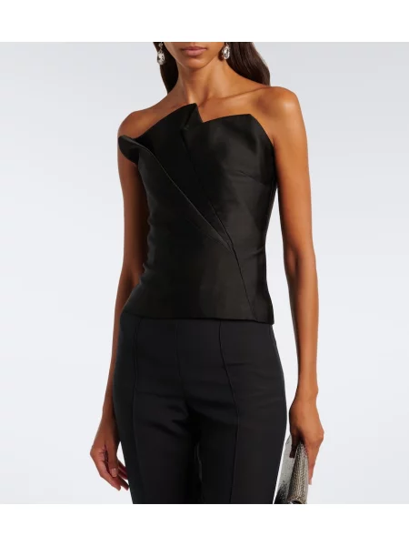 Tafta top Roland Mouret negru