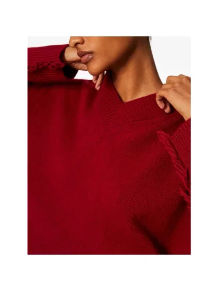 Dzianinowy sweter Twinset brązowy