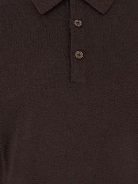 Tricou polo Paolo Ragazzini de lână maro