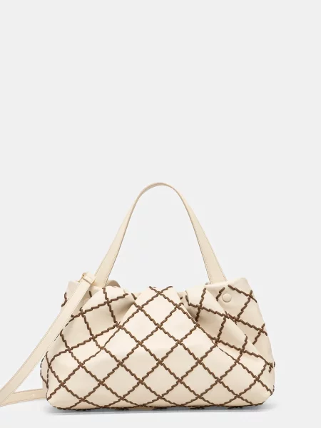 Themoire torebka beżowy