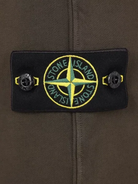 Spodnie Stone Island polarowe z kamieniami do biegania brązowe