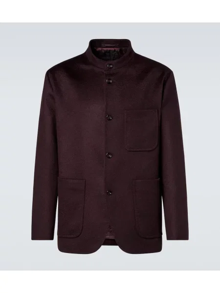 Geacă Berluti din cașmir bordo