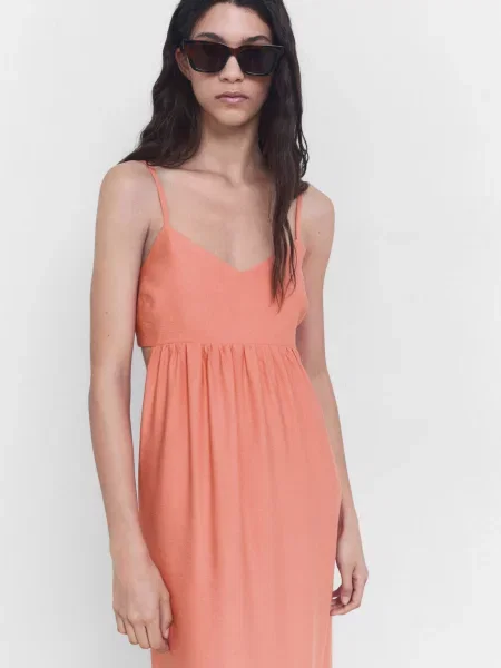 Сукня міді MANGO кораловий