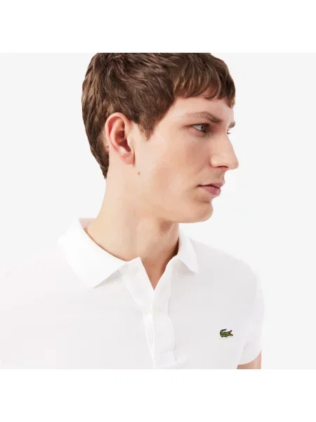 Lacoste Koszulka Polo Slim Fit Z Piki biała