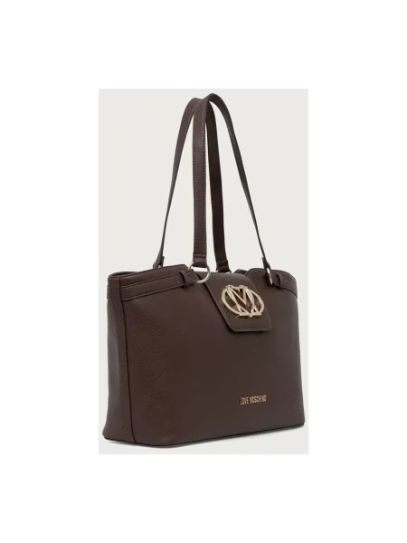 Love Moschino torebka shopper brązowa