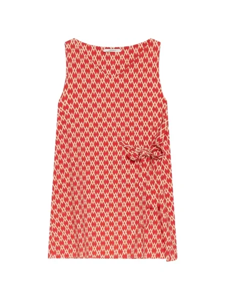 Top Maliparmi cu decolteu în V roșu