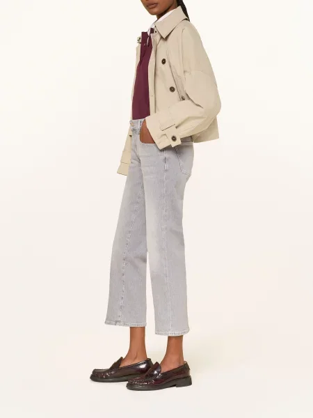 7 For All Mankind Rovné Džíny Calie Straight Ankle silver wash