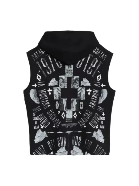 Bluza polarowa Marcelo Burlon bez rękawów polarowa czarna