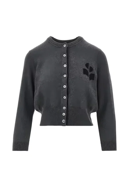 Cardigan Marant Etoile cu broderie gri
