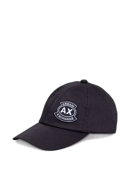 Șapcă Armani Exchange cu autograf albastru