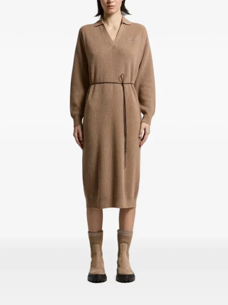 Cu centură rochie midi Peserico tricotate